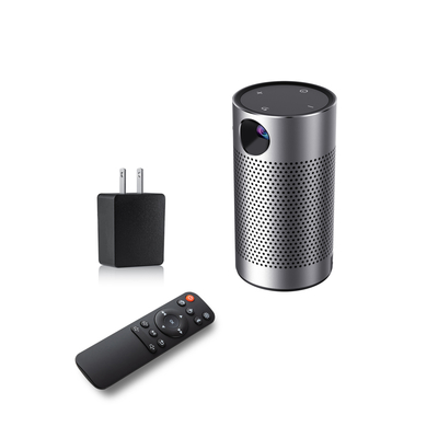 854*480 Mini Wifi Smart Pico Projector Metalic HD DLP Projector با باتری 4400maH